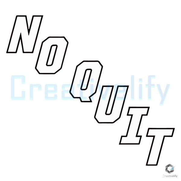 No Quit Carolina Hockey Hurricanes SVG Design
