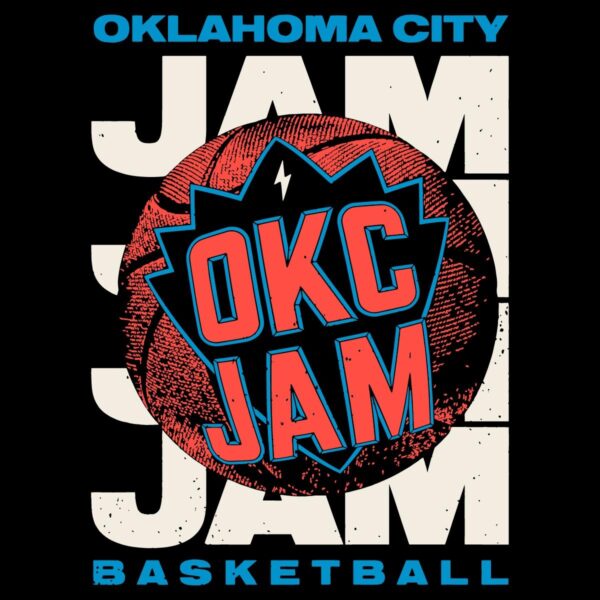 Okc Jam Retro Oklahoma City Basketball Hoop SVG
