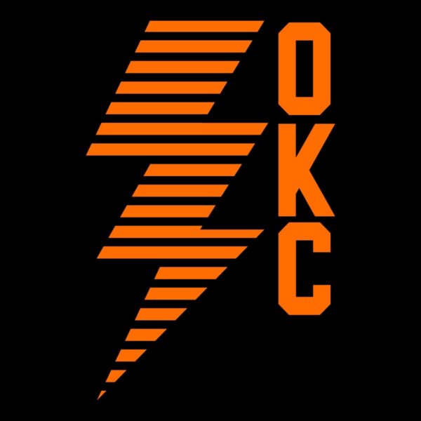 Okc Lightning Bolt Thunder Basketball SVG