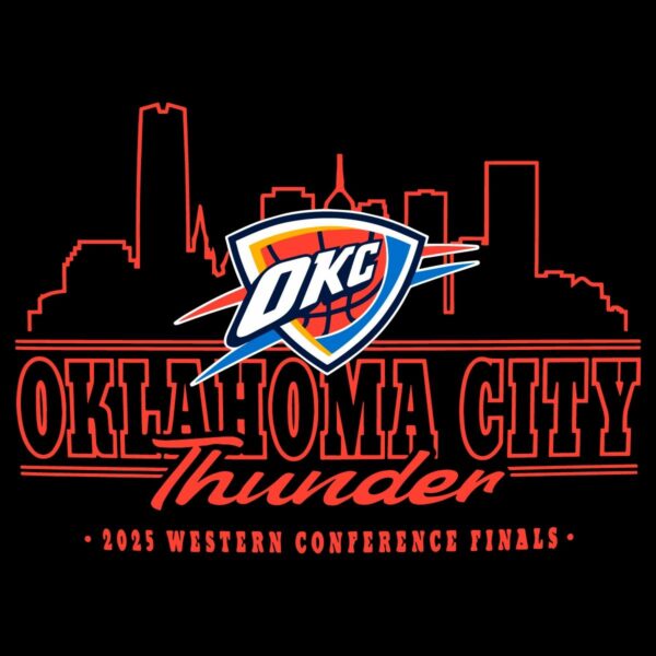 Okc Thunder 2025 Western Conference Finals Skyline SVG