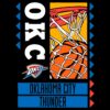 Okc Thunder Basketball Hoop Net Art SVG