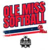 Ole Miss Softball Womens College World Series 2025 Striped Team Logo PNG