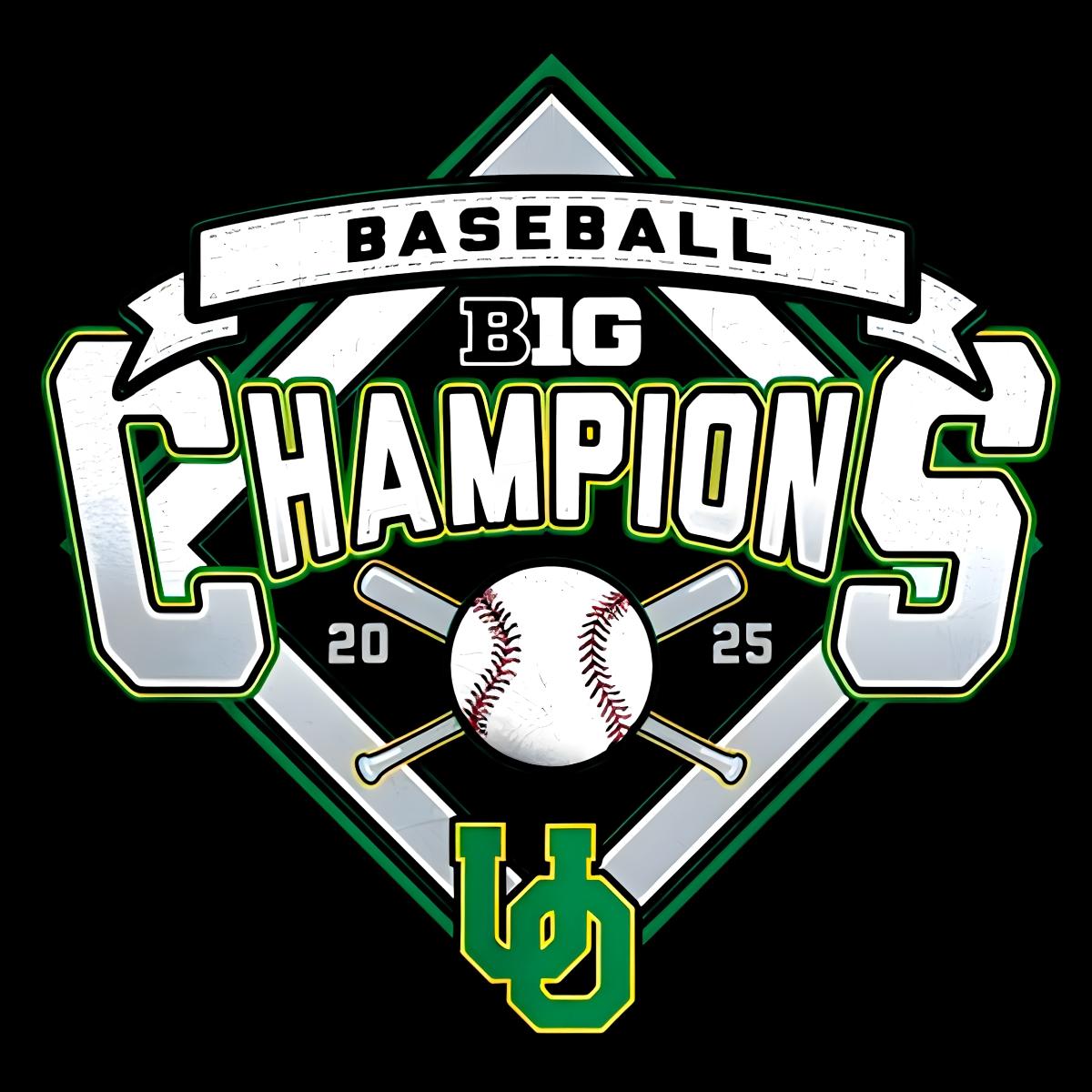 Oregon Ducks Baseball Big 10 Champions 2025 PNG Oregon Ducks Baseball Big 10 Champions 2025 PNG