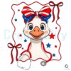 Patriotic Goose Nurse with Stethoscope Coquette PNG Design