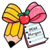 Personalize Teacher Pencil Coquette Bow PNG