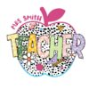 Personalized Apple Teacher Dalmatian Back To School PNG