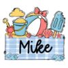 Personalized Summer Beach Name Plate Kids PNG