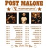 Post Malone F1 Trillion Tour 2025 PNG Sublimation