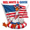 Red White And Goose Fishing Fourth Of July PNG