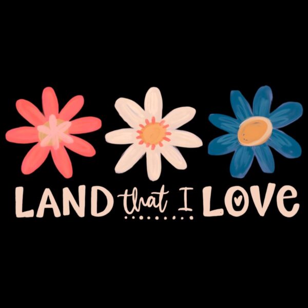 Retro 4Th Of July Land That I Love Floral Usa PNG