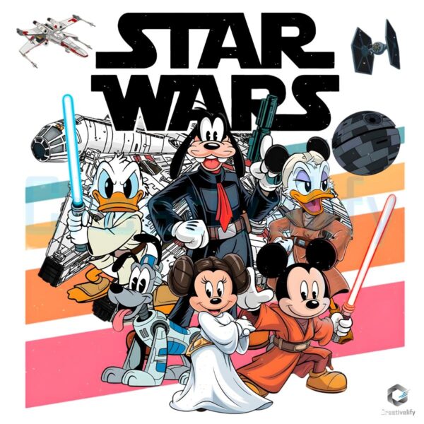 Retro Mouse Pals in Star War Style PNG