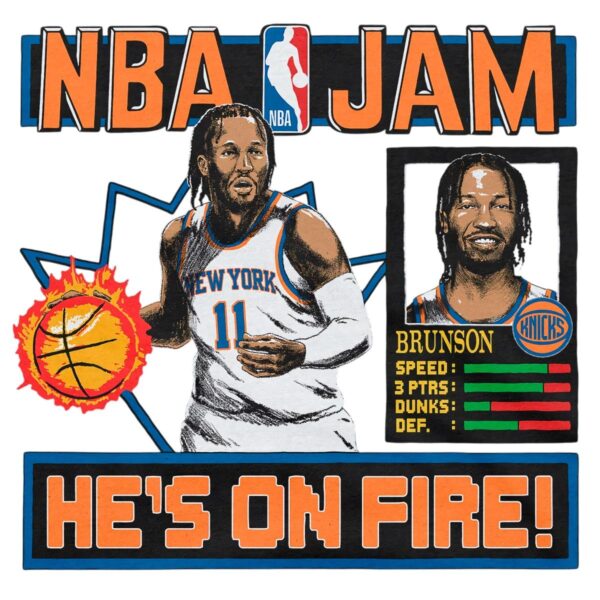 Retro Nba Jam Knicks Jalen Brunson PNG
