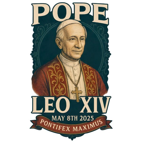 Retro Pope Leo Xiv Pontifex Maximus May 8Th 2025 PNG