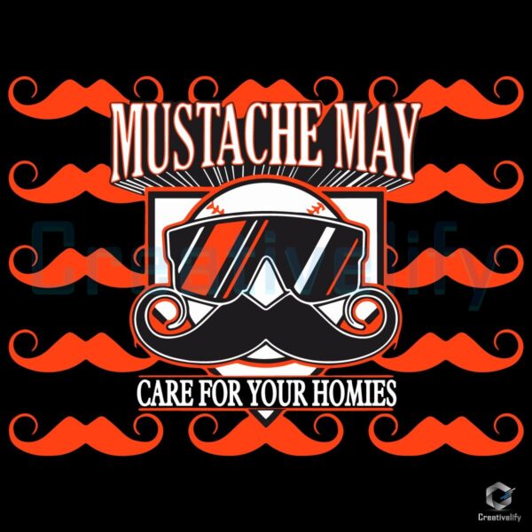 San Francisco Mustache May 2025 SVG Care for Your Homies
