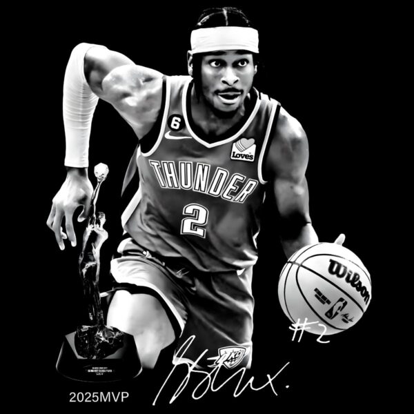 Shai Gilgeous Alexander 2025 Mvp Monochrome PNG