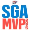Shai Gilgeous Alexander 2025 Nba Mvp Okc Thunder Bold Text SVG