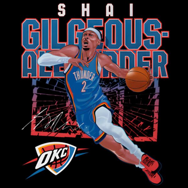 Shai Gilgeous Alexander Oklahoma City Thunder Shattered