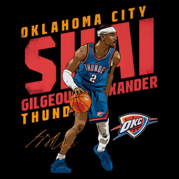 Shai Gilgeous Alexander Oklahoma City Thunder Slant PNG