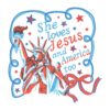 She Loves Jesus And America Too Christian Girl PNG