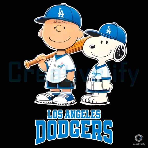 Snoopy Charlie Brown Dodgers PNG Peanuts Style Fun