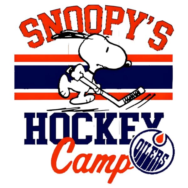 Snoopy Edmonton Oilers Hockey Camp PNG
