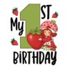 Strawberry Girl First Birthday PNG