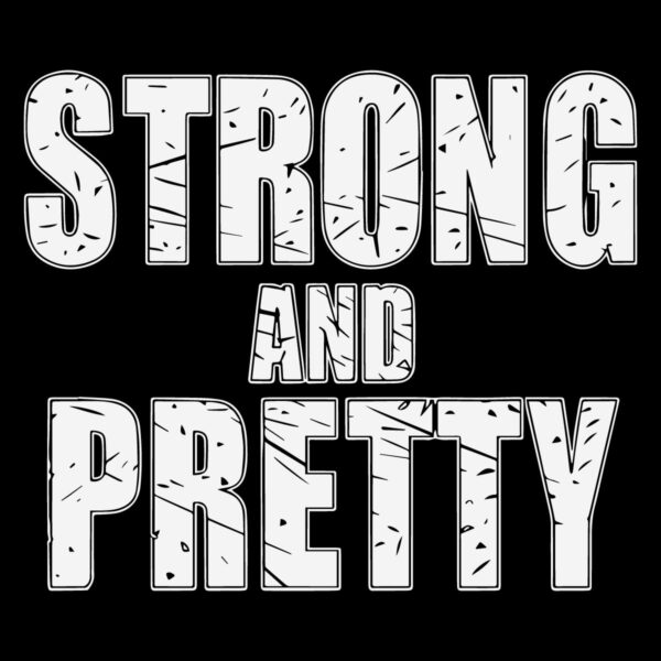 Strong And Pretty Gym Fitness Motivational Quote SVG