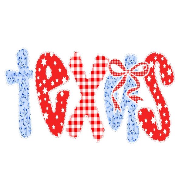 Texas Coquette 4Th Of July Floral Lace PNG