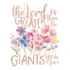 The Lord Is Greater Floral Christian PNG