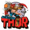 The Mighty Thor Retro Comic Book Style PNG