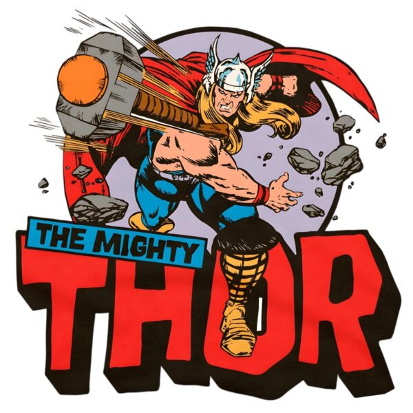 The Mighty Thor Retro Comic Book Style PNG