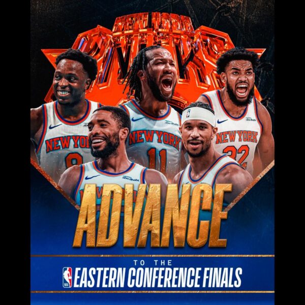 The New York Knicks Advance To The Eastern Conference Finals PNG
