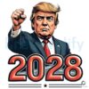 Trump 2028 48th US President PNG Design