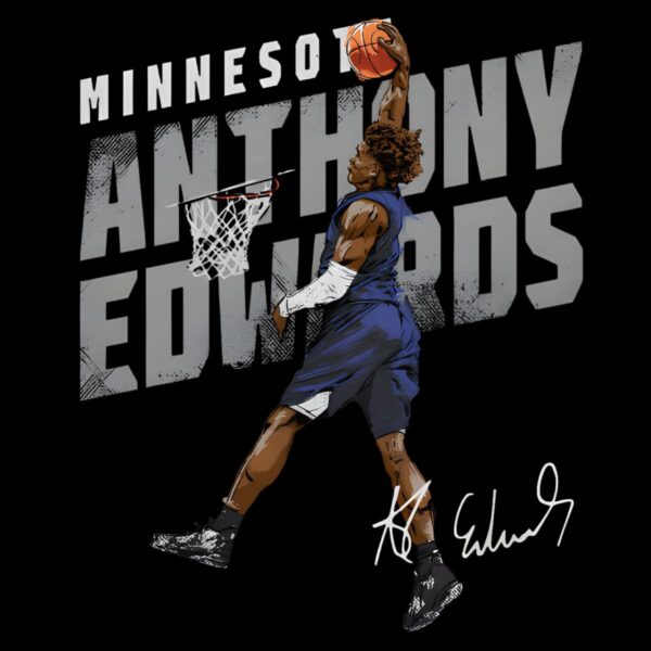 Vintage Anthony Edwards Minnesota Timberwolves Dunk PNG