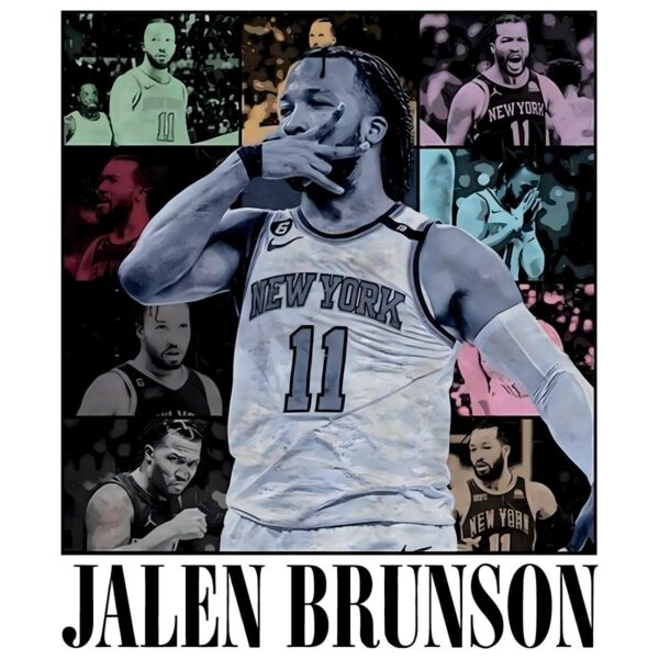 Vintage Jalen Brunson New York Basketball Bootleg 90S PNG
