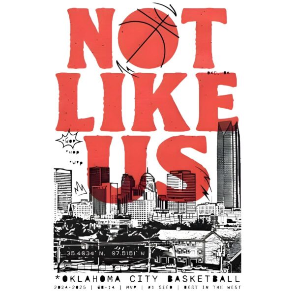 Vintage Not Like Us Ivory Okc Basketball PNG
