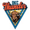 Vintage Oklahoma City Thunder Retro Bison Triangle Basketball PNG