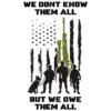 We Dont Know Them All But We Owe Them All SVG