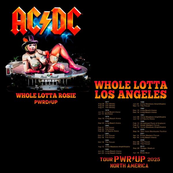 Whole Lotta Rosie La Pwr Up Tour 2025 Ac Dc PNG