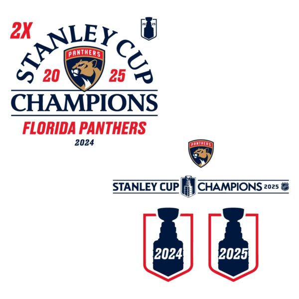 2X Stanley Cup Champions Florida Panthers Hockey SVG