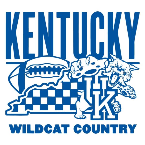 Vintage Kentucky Wildcat Country College Football Logo Mascot SVG