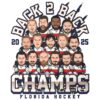 Back 2 Back Florida Panthers Hockey Champs 2025 PNG