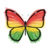 Brushstroke Juneteenth Butterfly Red Yellow Green PNG