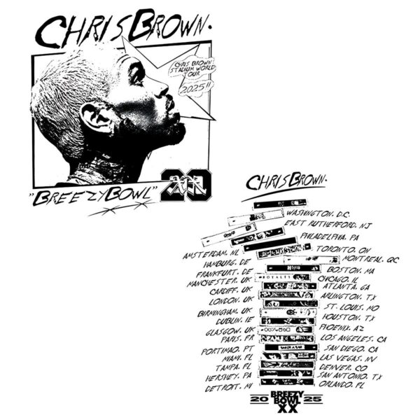 Chris Brown Breezy Bowl Stadium Tour 2025 Comic Style PNG