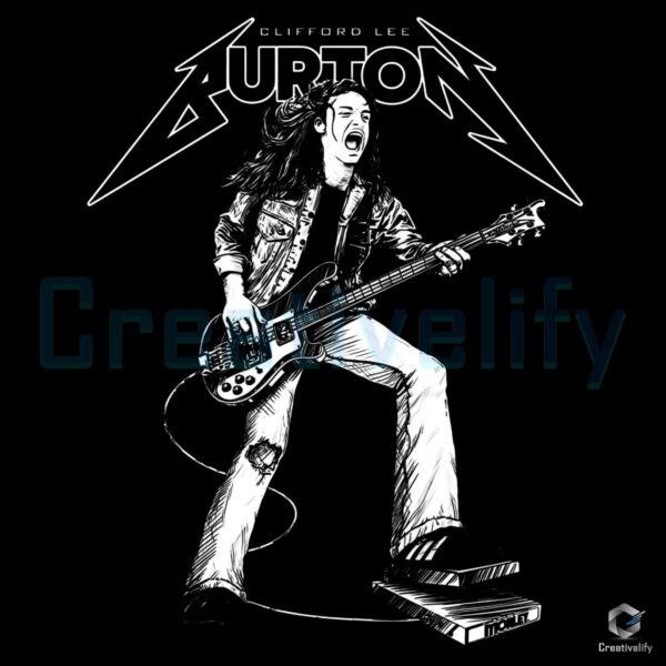 Cliff Burton Live Tribute Long Sleeve Shirt Morley Pedal Art PNG