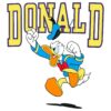 Donald Duck Angry Jumping Pose Cartoon Style SVG