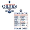 Edmonton Oilers 2025 Stanley Cup Final Team Roster SVG