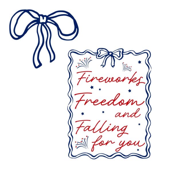 Fireworks Freedom And Falling For You Cute Patriotic Love PNG