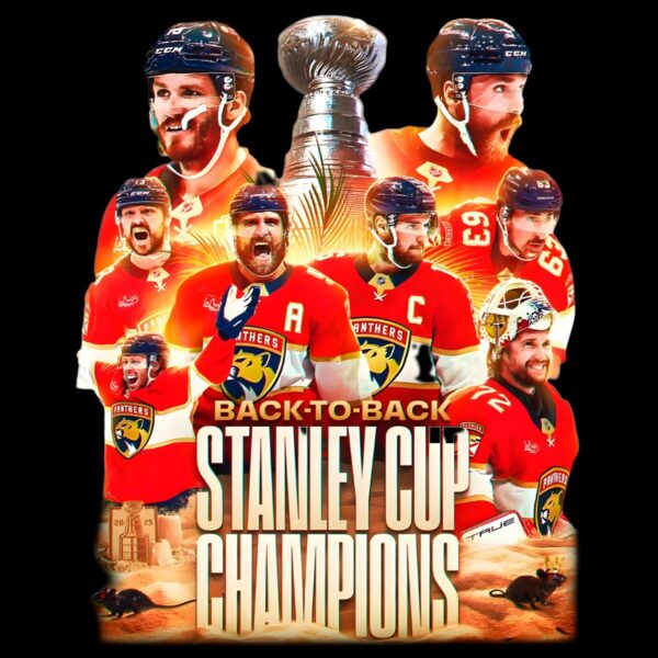 Florida Panthers Back To Back Stanley Cup Champions 2025 PNG