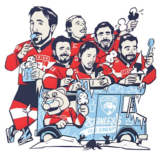 Florida Panthers Youth Ice Cream Scoops Cartoon PNG